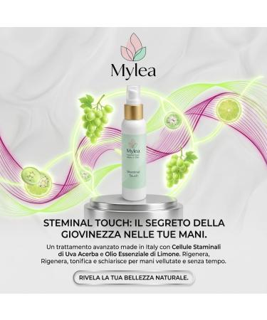 Mylea Natural Care Steminal Touch Hand Cream Made in Italy Regenerating with grape stem cells lemon oil and Aloe Vera 100 ml made in Italy - Buy Online on GoSupps.com