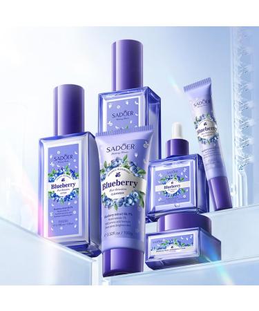 Blueberry Skin Care Set 6-In-1 Skincare Gift Set With Facial Cleanser Face Cream Eye Cream Serum Lotion Toner Hydrating Skincare Gift Set For Women - Buy Online on GoSupps.com