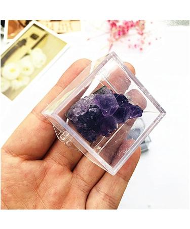 Natural Amethyst Specimen Crystal Stone and Crystal Quartz Crystal Cluster Box Home Desk Decor for dingchi 1sets - Buy Online on GoSupps.com