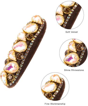 scicent Hair Barrettes 2 Pieces Girls Fashion Glitter Crystal Hair Grips Make Up Hair Accessories Embellished Rhinestone No-Slip Wedding Hair Pins Bridal Snap Hair Clips - 26613 - Buy Online on GoSupps.com