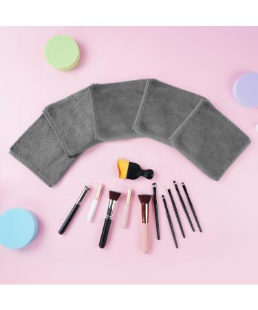 URAQT 5 Pack Face Cloths Make Up Remover Microfibre Face Wipes for Reusable Makeup Remover Cloth Washable Ultra Soft Facial Cleansing Wipe Cloths (Dark Grey) 5 Pcs-dark Grey - Buy Online on GoSupps.com