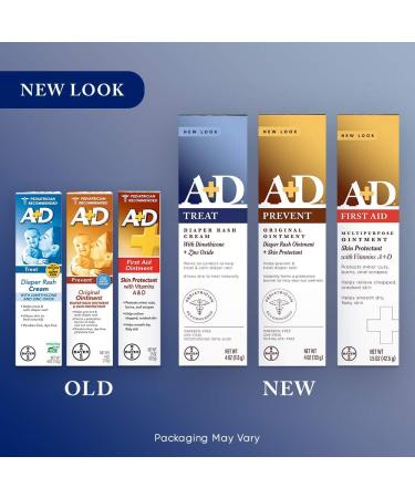 A+D Zinc Oxide Diaper Rash Cream 1.5oz - 10% Zinc Oxide, 1% Dimethicone - Gentle Baby Skin Care Treatment - Buy Online on GoSupps.com