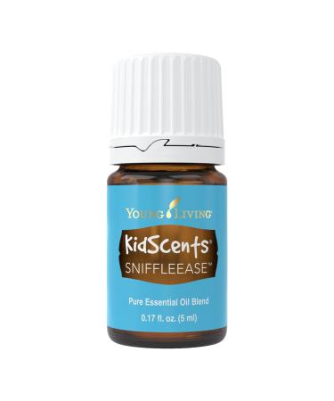 Young Living KidScents SniffleEase Essential Oil 5ml - Pure & Gentle Aromatherapy - Comfort & Support for Little Ones - Topical & Aromatic - Promote Clear Breathing & Wellness Eucalyptus Palo Santo Lavender Azul Camphor Myrtul Marjoram Pine Cypress Black