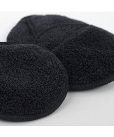 SUNLAND Reusable Makeup Remover Pads 16 Pack - Microfiber Face Cleansing Gloves - Washable with Laundry Bag - Round 3.15inch - Black - Buy Online on GoSupps.com