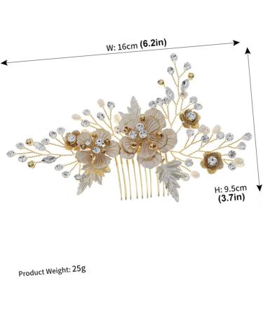 FRCOLOR 1pc Comb Bridesmaid Hair Accessories Hair Accessory for Women Exquisite Hair Accessory Rhinestone Bridal Hair Accessory Tiara Leaf Hair Clips Goody Hair Clips for Women Wedding - Buy Online on GoSupps.com