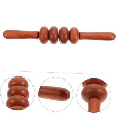 Minkissy Four-Wheel Wooden Massager - Handheld Roller for Body Relaxation & Fitness | Rosewood Massage Device for Legs & Lower Back - Buy Online on GoSupps.com