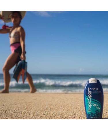 TropicSport Mineral Sunscreen Lotion SPF 30 6.5 oz - Reef Friendly, Water Resistant, Broad Spectrum, Natural & Organic - Kids & Family Friendly - Buy Online on GoSupps.com