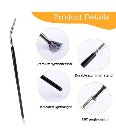 6 PCS Mascara Fan Brushes Set | Angled Scalloped Eyelash & Eyebrow Brushes for Natural Lift & Enhanced Lower Lashes | International Shipping Available - Buy Online on GoSupps.com