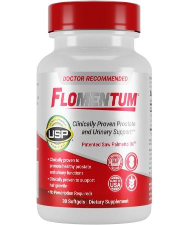Flomentum USP Verified Saw Palmetto Prostate Supplement for Men - Supports Healthy Urinary Function - Clinical Strength Extract- (30 Count) 30 Count (Pack of 1) - Buy Online on GoSupps.com