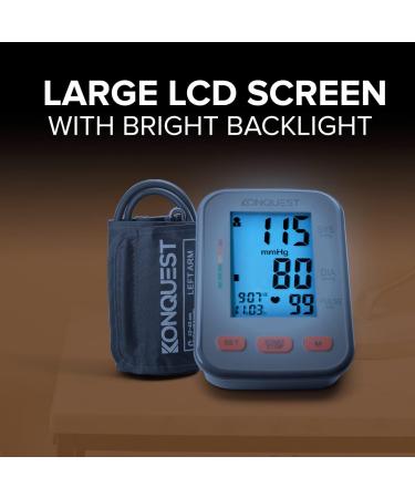 Buy Konquest Automatic Blood Pressure Monitor - XL Cuff (12.5" to 19") - Large Display & Irregular Heartbeat Detector - International Shipping Available - Buy Online on GoSupps.com