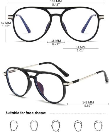 Koosufa Anti-Blue Light Reading Glasses for Men & Women - Stylish Pilot Metal Frame Ultra Easy on Eyes - Available in Multiple Strengths - Buy Online on GoSupps.com