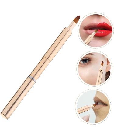 Beavorty Makeup Tools round lip for women makeup brush artificial fiber lipstick applicator smudge stick lipstick lip gloss brush aluminum lip brush lip balm lips applicator 13.40X0.90X0.90CM Golden - Buy Online on GoSupps.com