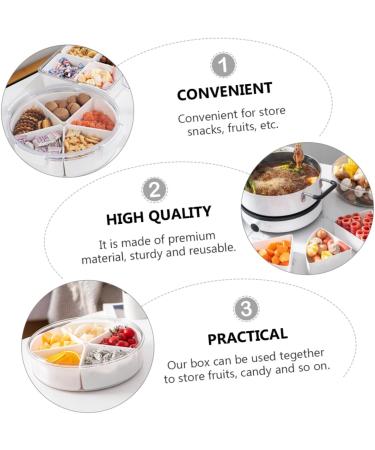 Alipis Dried Fruit Plate Lunchbox Vegetable Platter Kid Snack Serving Tray Candy Case Fruit Tray Household 26X7.5CM White - Buy Online on GoSupps.com