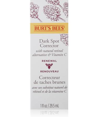 Burt's Bees Face Serum Renewal Dark Spot Corrector with Bakuchiol Natural Retinol Alternative 29.5 mL