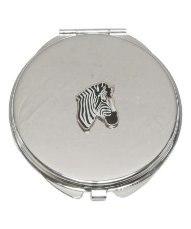 Zebra Enamel Compact Mirror Handbag Gift With Free Engraving 407