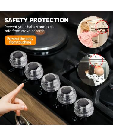 6-Piece Child Lock for Stove Rotary Knobs - Universal Baby Safety Solution | Fits 4.2cm Buttons - Protect Your Kids - Buy Online on GoSupps.com