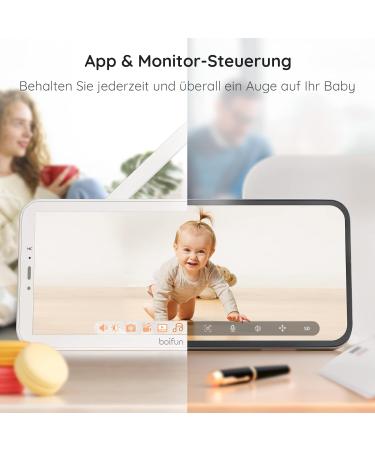 Boifun Baby Monitor with AI Tracking & 1080p HD Camera | 5 LCD Display Zoom & Zone Alarms - Perfect for International Shipping - Buy Online on GoSupps.com