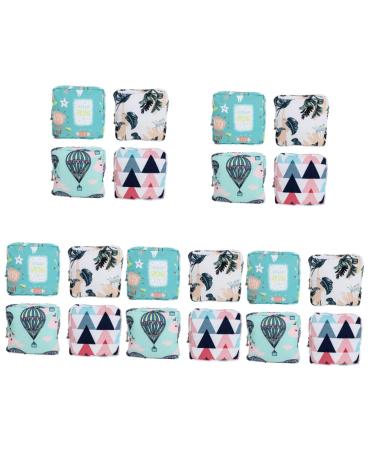Gleavi 20 STK Storage bags for women's bandages Small cosmetic bag Cartoon menstruation bag bag for menstrual pads tampon bag Miss Mini cotton solid pocket