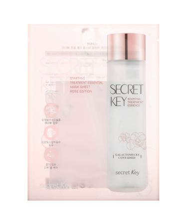 Secret Key Starting Treatment Essential Beauty Mask Sheet Rose Edition 10 Sheets 1.05 oz (30 g) Each