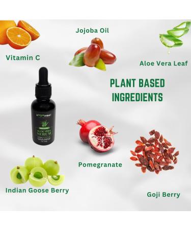 Aloe Vera & Vitamin C Serum - Brightening Hydrating 1 oz - International Shipping Available - Buy Online on GoSupps.com