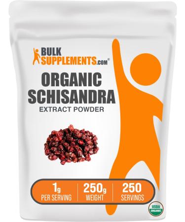 BulkSupplements.com Organic Schisandra Extract Powder - Schisandra Supplement from Schisandra Berries - Herbal Supplement Gluten Free - 1000mg per Serving 250g (8.8 oz) (Pack of 1) 8.8 Ounce (Pack of 1)