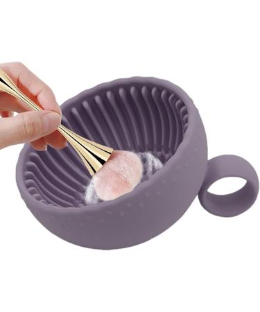Brush Cleaner Pads Makeup Brush Cleaner Bowl Silicone Make Up Cleaner Portable Washing Cosmetic Bowls Easy To Clean Makeup Brush Bowls Brush Washing Bowl For Girls Fast Make Up Cleaning Lavender - Buy Online on GoSupps.com
