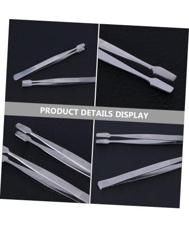 SOESFOUFU Tweezers Lash Fine Tweezer Tongs Beauty Tools Nipper Specialty Tools Collector Tools Tweezer for Stamp Safe Material Tweezer Collecting Coins Stainless Steel Make up Straight Head 11CM Silver - Buy Online on GoSupps.com