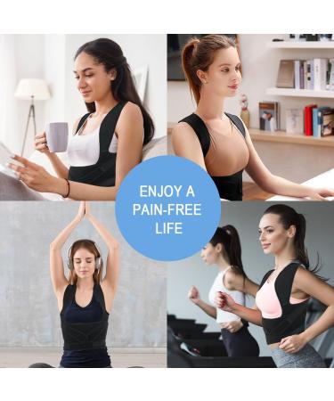 WellSync Back Support Brace Posture Corrector for Women Men Adjustable Back Straightener Support Upper Lower Back Lumbar Support for Scoliosis and Hunchback Spine Back Pain Posture Trainer(L) L (105-115CM) - Buy Online on GoSupps.com