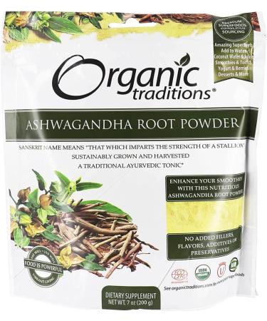 Organic Traditions Ashwagandha Root Powder 7 oz | Nutrient-Rich Adaptogen for Stress Relief - Buy Online on GoSupps.com