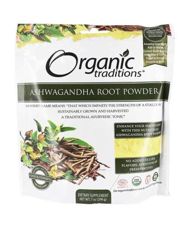 Organic Traditions Ashwagandha Root Powder 7 oz (200 g)