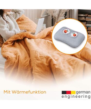 Beurer MG 145 Shiatsu Massage Cushion Back & Neck Massager with Heat Washable Cover & 4 Massage Heads Relaxing Gray Comfort | International Shipping - Buy Online on GoSupps.com