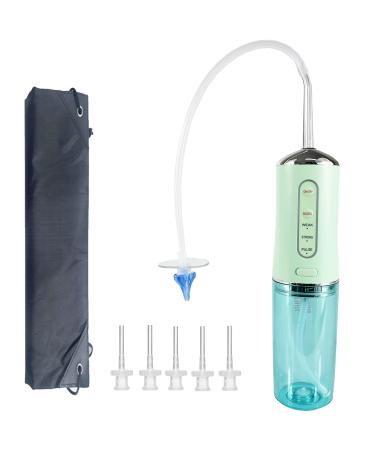 Smokitcen Electric Ear Cleaning Kit for Adults   Premium Ear Wax Removal Tool with Electrical Cleaner Spray   Reusable Earwax Removal Kit with 3 Pressure Irrigation 6 Tip & 9.8in Silicone Hose (Green)