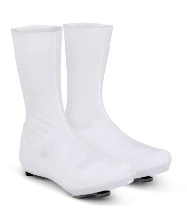 GripGrab RaceAero TT 2nd Edition Professional Road Bike Lycra Time Trial Overshoes Thin Lightweight Aero Summer Cycling Overshoes M (41-44) White