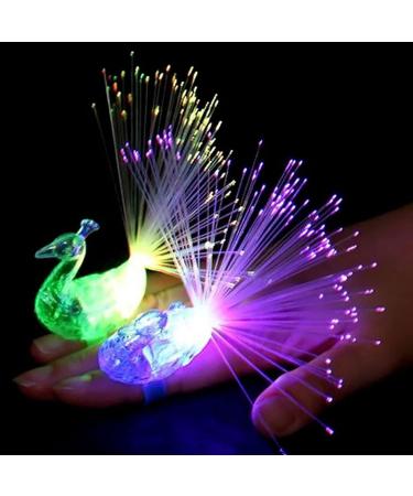 Buy Colourful LED Party Finger Lights - Novelty Peacock Flashlight & Fiber Optic Ring for Halloween Raves Concerts & Party Favors - International Shipping Available - Buy Online on GoSupps.com