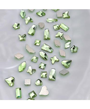 FEIlei 100Pcs Mixed Glass Crystal Hybrid Diamond Rhinestones Nail Art Decorations Drop Rhombus Flatback Stones 3D Gems - Buy Online on GoSupps.com