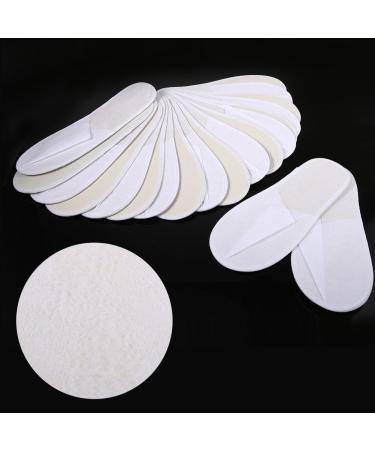 Buy Aunmas 10 Pairs of Non-Slip Closed Toe Slippers for Guests | Comfortable Spa House Shoes for Home & Family Trips - White - Buy Online on GoSupps.com