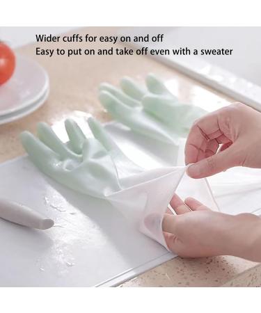KKRAUS Non-Slip Reusable Cleaning Gloves 3 Pairs Rubber Gloves Kitchen Dishwashing Gloves for Laundry Working Gardening Washing Up Gloves (Color : Pink Size : Medium) Medium Pink - Buy Online on GoSupps.com