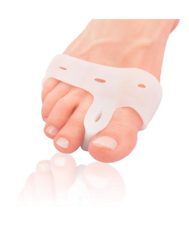 Dr. Frederick's Original Deluxe Bunion Pad & Toe Spacer - 2 Pieces - Soft Gel Toe Separators for Active People - Pain Relief for Bunions & Tailor's Bunions - Heavy Duty Heavy Duty - One Size Fits All