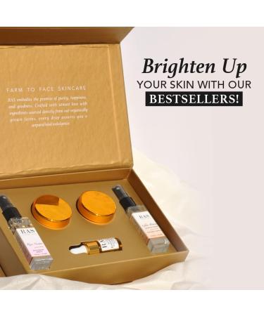 Quick Glow Kit - Hydrating Essence Toner & 24K Gold Elixir | Exfoliating Face Cleanser & Gel Serum | Smoothens Skin - RAS LUXURY OILS - Buy Online on GoSupps.com