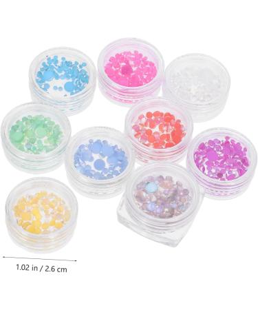 HAPINARY 9 Boxes Nail Decoration Jewelry Nail Beads for Nail Art Nail Jewels Beads for Nails Nail Gems Gemstones for Nails Mini Beads Nail Art Beads Kit Glass Macaron Accessories - Buy Online on GoSupps.com