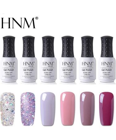 HNM Gel Nail Starter Kit | 6 Colors Gel Nail Polish Set with 24W LED Curing Lamp | Base & Top Coat | UV LED Soak Off Remover Wrap | Manicure Tools Gift Set - Buy Online on GoSupps.com