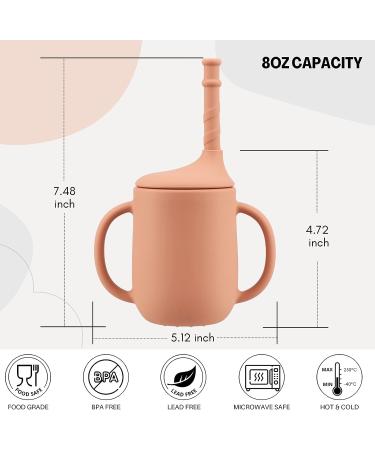 Silicone Trainer Sippy Cup for Toddlers | Mintlyfe 8 oz with Handles, Lid, Straw | Unbreakable, Spill-Proof & Non-Slip - Buy Online on GoSupps.com