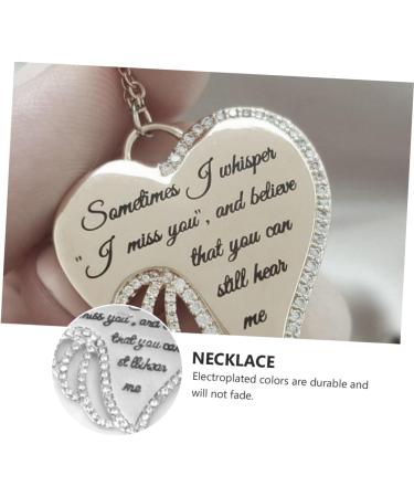 VALICLUD 1pc Diamond Letter Heart Necklace Necklaces Neck Hanging Pendant Creative Necklace Vintage Miss - Buy Online on GoSupps.com