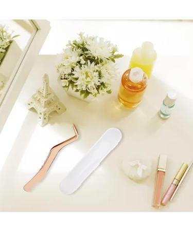 Lash Tweezers Eyelash Applicator Stainless Steel Upgraded 2 in 1 Lash Extension Tweezers with Comb Eyelash Applicator for Precise Lash Application Removing Eyebrows (Rose Gold) - Buy Online on GoSupps.com
