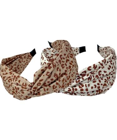 Wide Headband for Women Fabric Hair Band Alice Band Elastic ladies headbands Hair Accessories for Women and Girl (WidCoLeaopard) - Buy Online on GoSupps.com