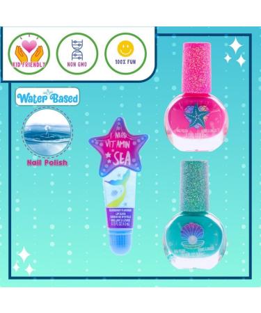 Townley Girl Mermaid Makeup Set for Kids | Makeup Kit Includes Lip Gloss Nail Polish a Mermaid Tail Bag & More | Birthday Gifts for Ages 3 & above - Buy Online on GoSupps.com