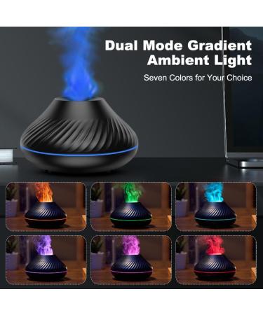 Ranjima Flame Diffuser - 7 Color Aroma Lamp & Humidifier | Waterless Auto Power-Off | Perfect for Home Bedroom Yoga & Office - Buy Online on GoSupps.com