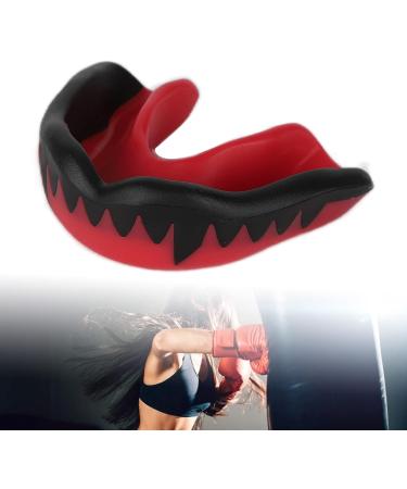 Buy Sports Mouth Guard for Basketball Football & Lacrosse - Soft Silicone Tooth Protection in Red & Black - Buy Online on GoSupps.com