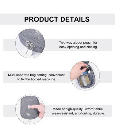 Buy HioQFR 2PCs Portable Medicine Bag - Travel Pharmacy Pocket Small Emergency Kit for Home Office & Outdoor - Gray & Purple - Buy Online on GoSupps.com