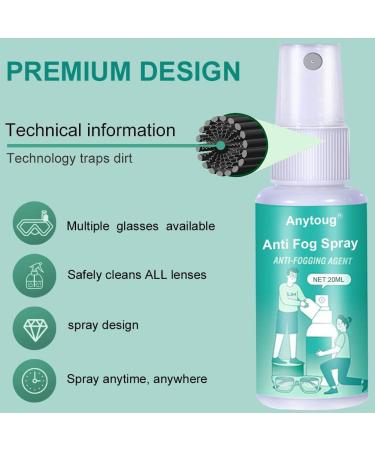 2-Pack Anti Fog Spray for Glasses & Lenses - Quick & Long-Lasting Formula for Goggles, Ski Masks, Mirrors, Windows & Windshields - Buy Online on GoSupps.com